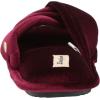 Dearfoams Women’s Jules Shiny Velour Twist Vamp Slide Slipper(Burgundy)