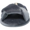 Dearfoams Women’s Jules Shiny Velour Twist Vamp Slide Slipper(Flintstone)