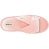 Dearfoams Women’s Jules Shiny Velour Twist Vamp Slide Slipper(Pale Mauve)