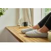 Dearfoams Women’s Lacey Memory Foam Comfort Easy On/Off Clog Slipper(Light Heather Grey Knit)