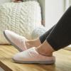 Dearfoams Women’s Lightweight Memory Foam Indoor House Slipper Darcy Velour Clog with Wide Widths(Grey Stars)