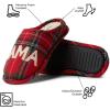 Dearfoams Women’s Mama Bear Slipper(Tartan Plaid)