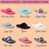 Dearfoams Women’s Melanie Colorblocked Microfiber Terry Thong Slipper(Black)