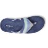Dearfoams Women’s Melanie Colorblocked Microfiber Terry Thong Slipper(Blue Multi)