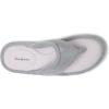 Dearfoams Women’s Melanie Colorblocked Microfiber Terry Thong Slipper(Sleet)