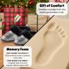 Dearfoams Women’s Memory Foam Cozy Soft House Slippers Gifts for Women Hannah Knit Clog House Shoes(Black Plaid)