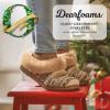 Dearfoams Women’s Memory Foam Cozy Soft House Slippers Gifts for Women Hannah Knit Clog House Shoes(Latte)