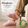 Dearfoams Women’s Memory Foam Cozy Soft House Slippers Gifts for Women Hannah Knit Clog House Shoes(Pale Mauve)