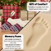 Dearfoams Women’s Memory Foam Cozy Soft House Slippers Gifts for Women Hannah Knit Clog House Shoes(Red Fairisle)