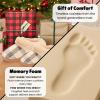 Dearfoams Women’s Memory Foam Cozy Soft House Slippers Gifts for Women Hannah Knit Clog House Shoes(Tan Plaid)