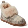 Dearfoams Women’s Moritz Mountain Energy Return Technology Bootie(Grey/Cream)