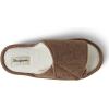 Dearfoams Women’s Norma Adjustable Wool Slide Slipper(Chestnut)