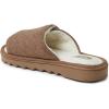 Dearfoams Women’s Norma Adjustable Wool Slide Slipper(Chestnut)