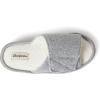 Dearfoams Women’s Norma Adjustable Wool Slide Slipper(Light Heather Grey)
