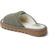 Dearfoams Women’s Norma Adjustable Wool Slide Slipper(Moss)