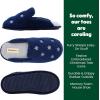 Dearfoams Women’s Novelty Gift Teddy Sherpa Scuff Slip On House Shoe(Snowflake Icon)