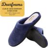 Dearfoams Women’s Samantha Knit Closed Toe Scuff Slipper(Peacoat)