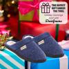 Dearfoams Women’s Samantha Knit Closed Toe Scuff Slipper(Peacoat)