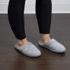 Dearfoams Women’s Samantha Knit Closed Toe Scuff Slipper(Sleet)