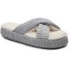 Dearfoams Women’s Slipper 50788 – Microfiber Terry Slide with Quilted Vamp, Gray, XL