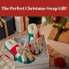 Dearfoams Women’s Ugly Sweater Closed Toe Scuff Slipper(Present)