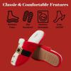 Dearfoams Women’s Ugly Sweater Closed Toe Scuff Slipper(Santa)