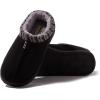 Dearfoams Womens Wren High Vamp Clog Indoor/Outdoor Memory Foam House Shoe(Black)
