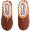 Dearfoams Womens Wren High Vamp Clog Indoor/Outdoor Memory Foam House Shoe(Chestnut)