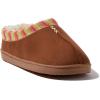 Dearfoams Womens Wren High Vamp Clog Indoor/Outdoor Memory Foam House Shoe(Chestnut)