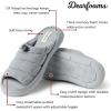 Dearfoams mens Adrian Quilted Memory Foam Sweatshirt Slide(Light Heather Grey)