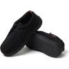 Dearfoams mens Bennett Indoor/Outdoor Memory Foam Comfort Chukka Boot(Dark Black)