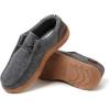 Dearfoams mens Bennett Indoor/Outdoor Memory Foam Comfort Chukka Boot(Dark Heather Grey)