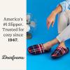 Dearfoams mens Case Casual Clog(Blue Red Stripe)