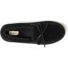 Dearfoams mens Hudson Genuine Suede Memory Foam Moccasin With Tie Slipper(Black 2)