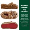 Dearfoams mens Matching Family Holiday Papa Bear Sherpa Lined Moc Toe With Embroidery Slipper(Furry Teddy)