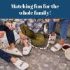 Dearfoams mens Matching Family Holiday Papa Bear Sherpa Lined Moc Toe With Embroidery Slipper(White)