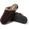 Dearfoams mens Matthew Moc Toe Scuff Indoor Outdoor House Shoe(Coffee)
