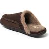 Dearfoams mens Matthew Moc Toe Scuff Indoor Outdoor House Shoe(Coffee)