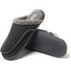 Dearfoams mens Matthew Moc Toe Scuff Indoor Outdoor House Shoe(Grey)