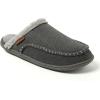 Dearfoams mens Matthew Moc Toe Scuff Indoor Outdoor House Shoe(Grey)