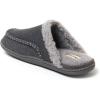 Dearfoams mens Matthew Moc Toe Scuff Indoor Outdoor House Shoe(Grey)