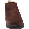 Dearfoams mens Spencer Microsuede Indoor/Outdoor Comfort Boot With Fleece Lining(Coffee)