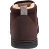Dearfoams mens Spencer Microsuede Indoor/Outdoor Comfort Boot With Fleece Lining(Coffee)