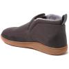 Dearfoams mens Spencer Microsuede Indoor/Outdoor Comfort Boot With Fleece Lining(Pavement)
