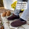 Dearfoams mens Suede Indoor Outdoor Clog(Coffee)