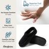 Dearfoams mens Thompson Memory Foam Clog SlipperSlipper(Black Perforated)
