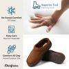 Dearfoams mens Thompson Memory Foam Clog SlipperSlipper(Chestnut Perforated)