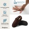Dearfoams mens Thompson Memory Foam Clog SlipperSlipper(Coffee)