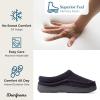 Dearfoams mens Thompson Memory Foam Clog SlipperSlipper(Navy (Wool))