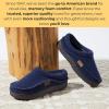 Dearfoams mens Thompson Memory Foam Clog SlipperSlipper(Navy (Wool))